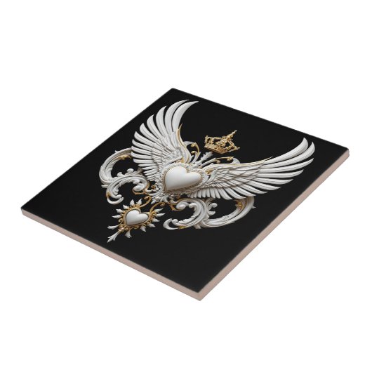 Kronenflügel-Emblem Fliese (Seite)