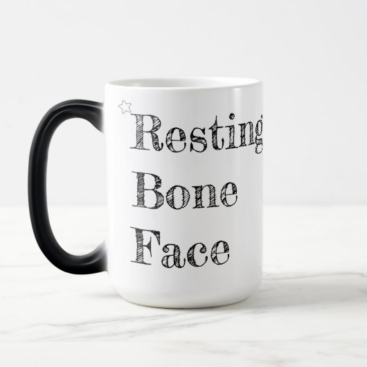 Kronengesicht - Funny Skull-Kaffee Verwandlungstasse (Links)
