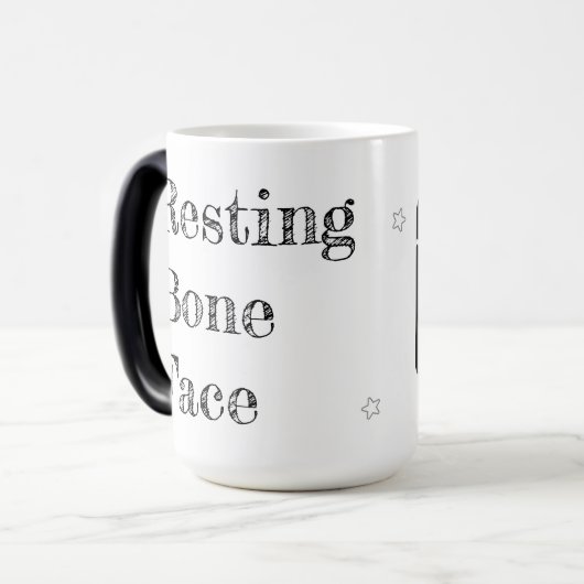 Kronengesicht - Funny Skull-Kaffee Verwandlungstasse (Vorderseite Links)