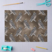 Kronengraumöbel auf der Braunen Dekoupage Seidenpapier (Basteln)