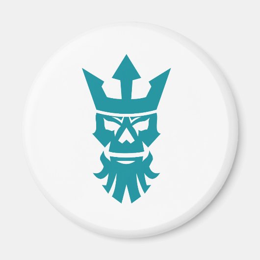 Kronenikon Poseidon Skull Tragen Magnet (Vorne)