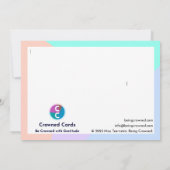 Kronenkarte ohne Text Dankeskarte (Rückseite)