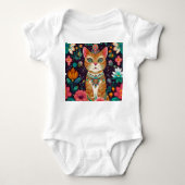 Kronenkatze Baby Strampler (Vorderseite)