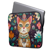 Kronenkatze Laptopschutzhülle (Vorderseite Links)