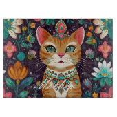 Kronenkatze Schneidebrett (Vorderseite)