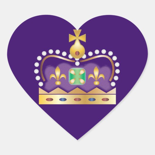 Kronenkleber Herz-Aufkleber (Vorderseite)