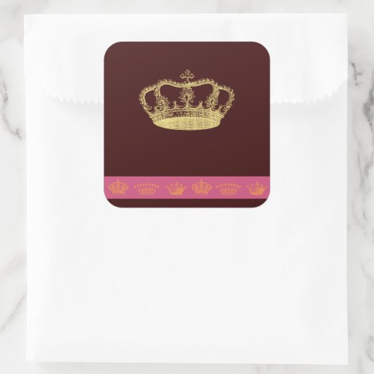 Kronenkleber Quadratischer Aufkleber (Tasche)