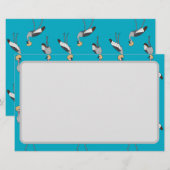 Kronenkraniche Briefpapier (Vorne/Hinten)