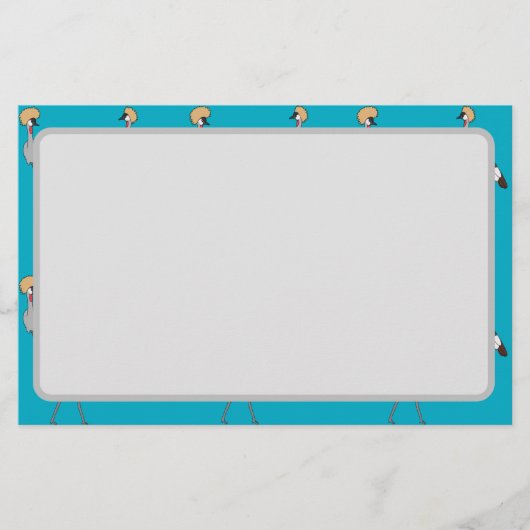 Kronenkraniche Briefpapier (Vorderseite)