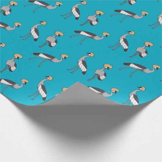 Kronenkraniche Geschenkpapier (Ecke)