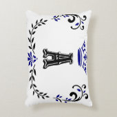 Kronenkranz A Monogramm Dekokissen (Vorderseite(Vertikal))