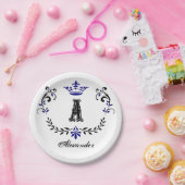 Kronenkranz A Monogramm Hochzeit Pappteller (Party)