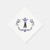Kronenkranz A Monogramm Serviette (Ecke)