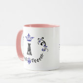 Kronenkranz A Monogramm Tasse (Vorderseite Links)