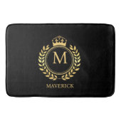 Kronenkranz Mit Monogramm Badematte (Vorderseite)