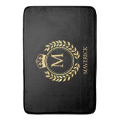 Kronenkranz Mit Monogramm Badematte (Vorderseite Vertikal)