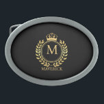 Kronenkranz Mit Monogramm Ovale Gürtelschnalle<br><div class="desc">von den Künstlerischen Äpfeln</div>