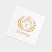 Kronenkreuz des Vintagen Wappen Servietten Mit Folie (Links)