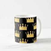 Kronennahes Muster Kaffeetasse (VorderseiteRechts)