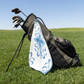 Kronennahtloses Muster Golfhandtuch (Gras)