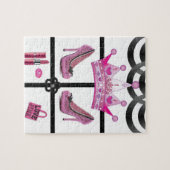 Kronenpuzzle, rosa, schwarz puzzle (Horizontal)