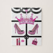 Kronenpuzzle, rosa, schwarz puzzle (Vertikal)