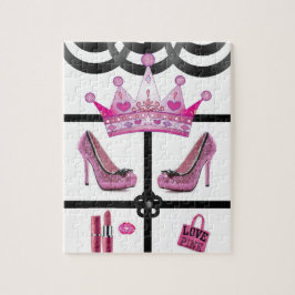 Kronenpuzzle, rosa, schwarz puzzle