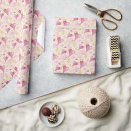 Kronenröte und goldenes Aquarellmuster Geschenkpapier