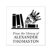Kronenschädel, Bücher auf dem Shelf-Platz Biblioth Permastempel (Design)