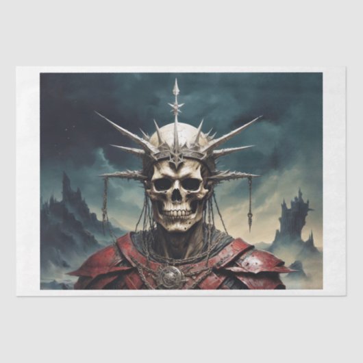 Kronenschädel in Rüstung - Seidenpapier (Vorderseite)