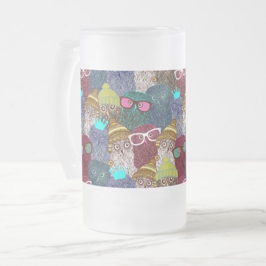 Kronenschale Mattglas Bierglas (Vorderseite Links)