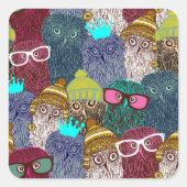 Kronenschale Quadratischer Aufkleber (Vorderseite)