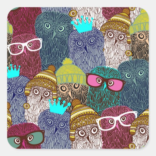 Kronenschale Quadratischer Aufkleber (Vorderseite)