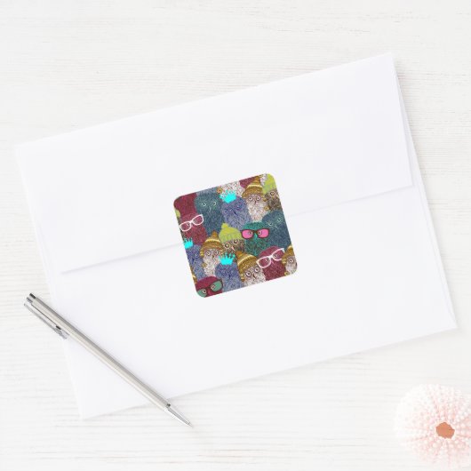 Kronenschale Quadratischer Aufkleber (Umschlag)