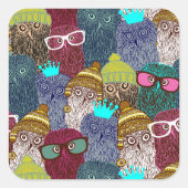 Kronenschale Quadratischer Aufkleber (Vorderseite)