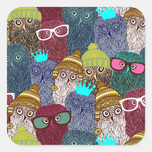 Kronenschale Quadratischer Aufkleber (Vorderseite)