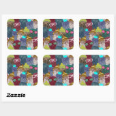 Kronenschale Quadratischer Aufkleber (Blatt)