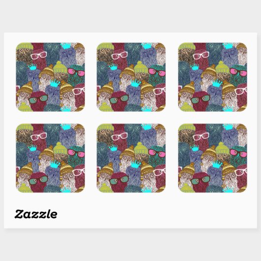 Kronenschale Quadratischer Aufkleber (Blatt)