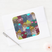 Kronenschale Quadratischer Aufkleber (Umschlag)