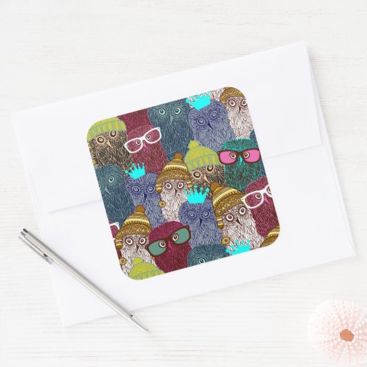 Kronenschale Quadratischer Aufkleber (Umschlag)