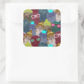 Kronenschale Quadratischer Aufkleber (Tasche)