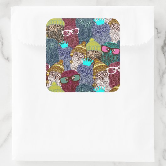 Kronenschale Quadratischer Aufkleber (Tasche)