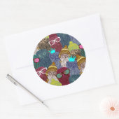 Kronenschale Runder Aufkleber (Umschlag)