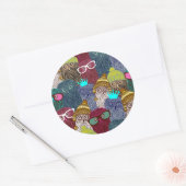 Kronenschale Runder Aufkleber (Umschlag)