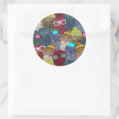 Kronenschale Runder Aufkleber (Tasche)