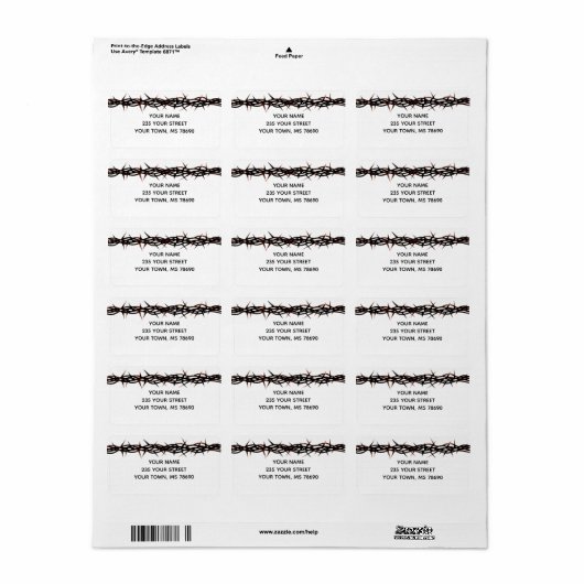 Kronenschild Adressaufkleber (Vorne)