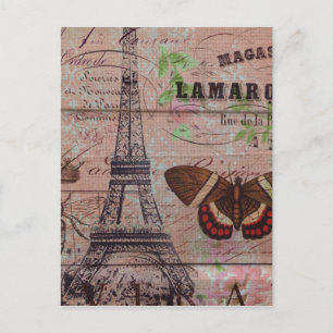Kronenschmetterling Paris Eiffelturm Postkarte