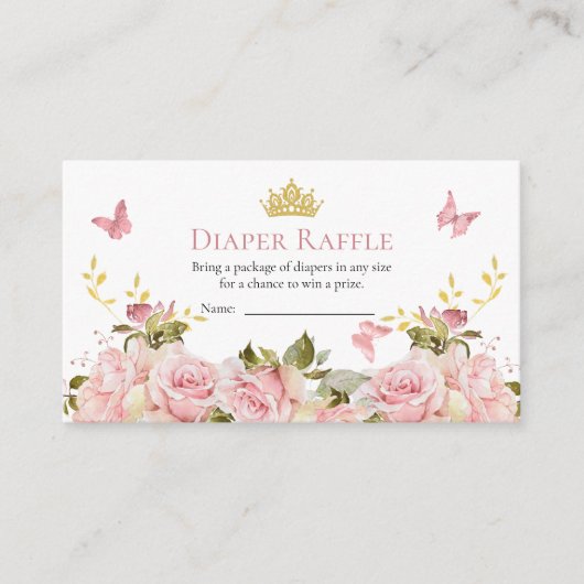 Kronenschmetterlinge Blumendusche Windelwindeln Begleitkarte (Vorderseite)