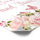 Kronenschmetterlinge Rosa Süßigkeiten und Leckerei Poster (Ecke)