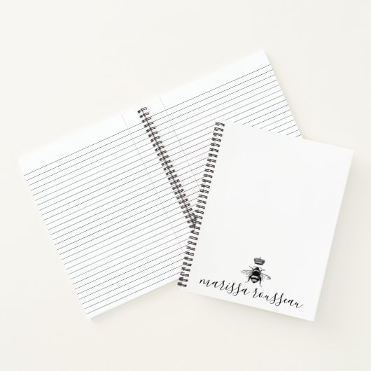 Kronenschrift für das Queen Bee Logo Notizblock (Innenseite)